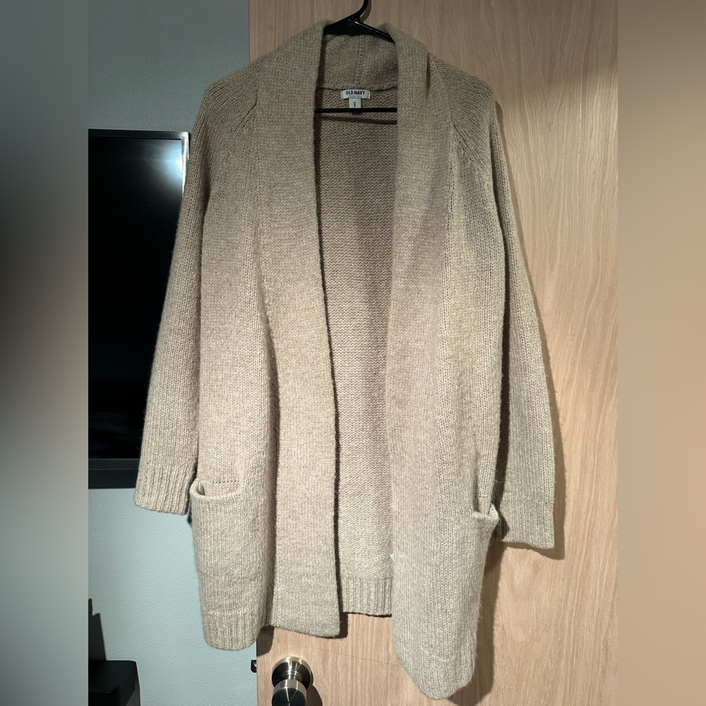 Old Navy Women's Tan Open-Front Cardigan